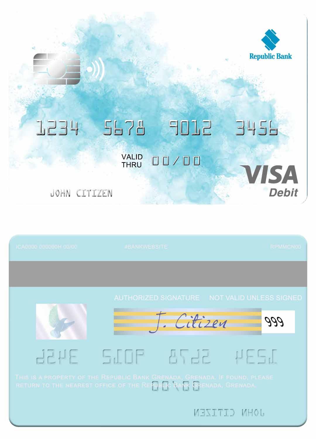 Grenada Republic Bank Grenada visa debit card